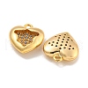 Brass Micro Pave Clear Cubic Zirconia Pendants KK-U006-07G-02-2
