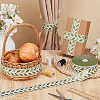 Polyester Leaf Jacquard Ribbon OCOR-WH0101-67A-4