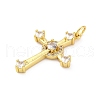 Brass Micro Pave Cubic Zirconia Pendants KK-U066-09G-2