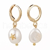 Mother's Day Jewellery Brass Huggie Hoop Earrings EJEW-JE04433-01-2