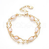 Brass Multi-strand Bracelets BJEW-N031-01G-2