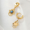 Stylish Stainless Steel Palm Evil Eye Hoop Earrings TY1831-2