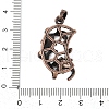 Flower Brass Pendant Cabochon Settings KK-S521-05RC-3