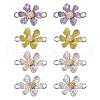 8Pcs 4 Colors Alloy Enamel Connector Charms FIND-YW0003-74-1