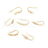 7 Pairs 7 Style Brass Micro Pave Cubic Zirconia Earring Hooks KK-TA0001-20-3