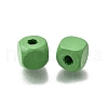 Spray Painted Wooden Beads WOOD-P021-01B-28-2