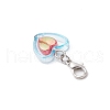 Transparent Acrylic Heart Pendant Decorations HJEW-JM03297-5