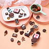 Beadthoven 100Pcs 25 Style Resin Cabochons CRES-BT0001-02-5