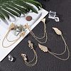Fingerinspire 4Pcs 4 Style Safaty Chain Hanging Sweater Brooch Pin JEWB-FG0001-03-5