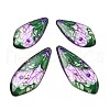 4Pcs Transparent Epoxy Resin Butterfly Wings Pendants RESI-C057-06B-1