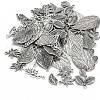 Mixed Style Tibetan Style Alloy Leaf Pendants TIBEP-F040-01AS-2