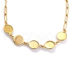 Brass Enamel Evil Eye Link Chain Necklaces NJEW-P256-02-4