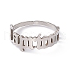 304 Stainless Steel Constellation Open Cuff Ring for Women RJEW-C035-01D-P-2