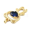 Rack Plating Brass Glass Pendants KK-Z071-46G-02-2