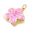 Brass Enamel Pendants KK-V011-29G-D-2