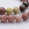 Natural Plum Blossom Jasper Beads Strands G-K152-07-8mm-2