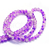 Baking Painted Transparent Crackle Glass Round Bead Strands DGLA-Q018-4mm-68-3