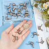 Beebeecraft 20Pcs 304 Stainless Steel Mini Spring Bead Clamps for Beading Jewelry Making STAS-BBC0004-58A-3