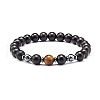 Energy Power Round Beads Stretch Bracelet for Men Women BJEW-JB06901-1