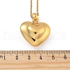 201 Stainless Steel Love Heart Pendant Necklaces for Women NJEW-Z069-01G-02-5