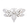 Brass Crystal Rhinestone 3D Bee Connector Charms KKC-T003-03P-1