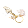 Alloy Acrylic Cat Goldfish Keychains KEYC-JKC01214-03-4