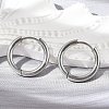 Tarnish Resistant 201 Stainless Steel Huggie Hoop Earrings Findings STAS-F149-33P-B-1