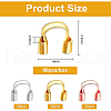 BENECREAT 3 Colors 90PCS Brass Wire Guardian KK-BC0002-42-NF-2