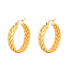 Elegant and Fashionable Golden Plated 304 Stainless Steel Hoop Earrings for Women XK6117-5-1