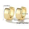 Real 18K Gold Plated 925 Sterling Silver Hoop Earrings MO1204-1-2