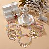 8Pcs 8 Style Acrylic Round Beaded Stretch Bracelets Set BJEW-JB08983-2