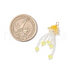 Glass Seed Beaded Jellyfish Pendants PALLOY-MZ00707-04-2