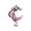 Alloy Rhinestone Pendants PALLOY-V002-04B-02-1