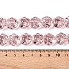 Transparent Electroplate Glass Beads Strands EGLA-T021-12G-4