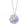 Glass Pendant Necklaces NJEW-MZ00112-03-2