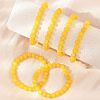 Natural Yellow Jade Bead Stretch Bracelets BJEW-K212-B-038-4
