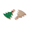 Christmas Alloy Enamel Pendants ENAM-M056-02KCG-1