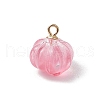 Transparent Spray Paint Glass Pendants PALLOY-JF03496-01-3