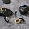 Crafans 6Pcs 3 Colors Stainless Steel Plain Band Rings RJEW-CF0001-02-6
