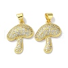 Rack Plating Brass Micro Pave Cubic Zirconia Pendants KK-Z039-03G-1