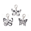 Butterfly Skull Alloy Enamel Pendant Decorations HJEW-JM03242-2