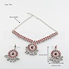 Retro Alloy Rhinestone Stud Earrings & Pendant Necklaces Sets FS-WG2F819-01-3