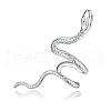 925 Sterling Silver Snake Cuff Earrings LU5013-1