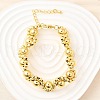 Brass Beads Bracelets for Women BJEW-D317-04G-1