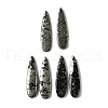 Natural Pyrite Pendants G-L617-G05-10x40mm-1