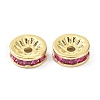 Brass Fuchsia Cubic Zirconia Beads ZIRC-C022-08G-5