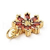 Rack Plating Brass Micro Pave Cubic Zirconia Charms ZIRC-F129-34D-G-3