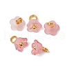 11Pcs Acrylic Flower Pendants PALLOY-JF03584-2