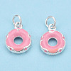 925 Sterling Silver Enamel Charms STER-T004-03S-1