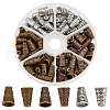 GOMAKERER 120Pcs 3 Colors Tibetan Style Alloy Bead Cone FIND-GO0003-34-1
